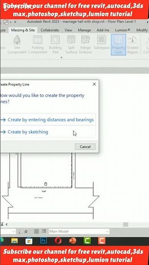 Property line in Site plan Revit tutorial #siteplan #revitarchitecture #bim #revittutorials #shorts