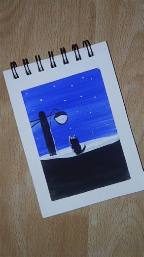 Night Sky Painting #art #painting #shortsvideo