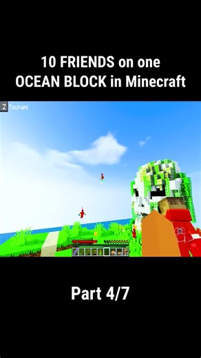 10 FRIENDS on one OCEAN BLOCK in Minecraft - Part 4-7 #aphmau #fypagep #minecrafttutorial