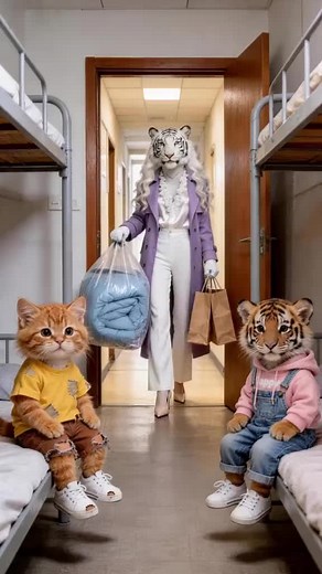 Poor little orange tabby cat met an