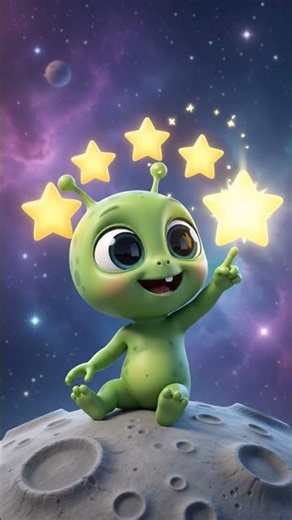 👽 Count to 5 With Baby Alien! ⭐ | Cute Educational Cartoon
