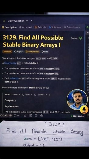 🔥 Day 4/365 LeetCode Challenge | DP Trick to Count Stable Binary Arrays