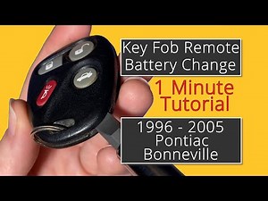 How To Replace A 1996 - 2005 Pontiac Bonneville Key Fob Remote Battery (Images on Buttons)