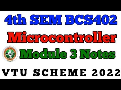 💥4TH SEM MICROCONTROLLER MODULE 3 NOTES || 2025-26 #vtu #viral #mc