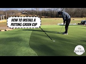 Backyard Putting Green Cup Install