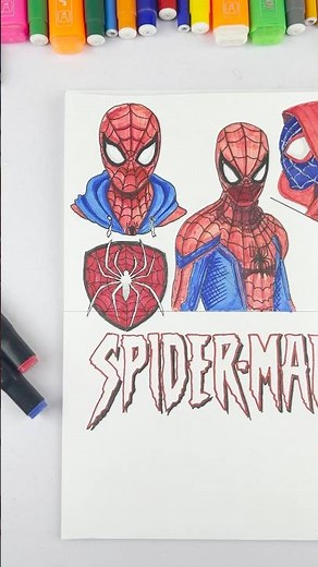 Drawing spiderman logo easy step by step tutorial for beginners using ARdrawing app #draw #drawing