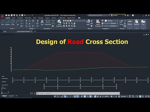 How to Draw Road Cross Section in AutoCAD