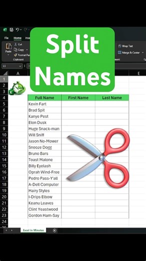 This Excel Trick Splits Names Instantly and Automatically
