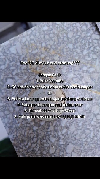 Mengatasi Error Code 5C Mesin Cuci Samsung