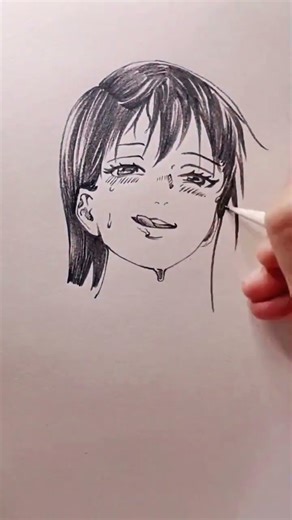 anime sketching art process speed drawing