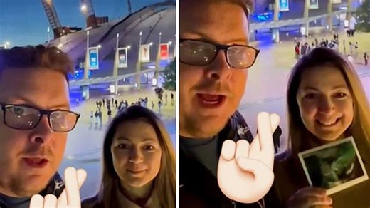 O2 worker gets entire arena lit up for baby gender reveal