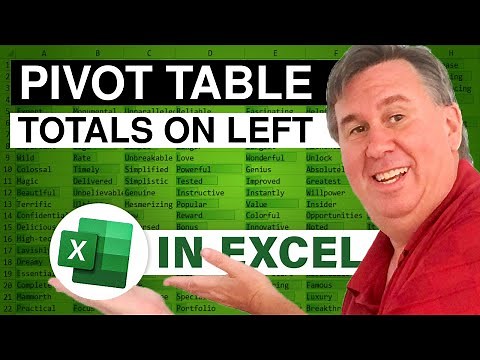 Excel - Pivot Table Totals on the Left: - Excel - Episode 1459
