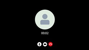 Download Incoming Call with Accept and Decline Option animation on Black Background. Talking call screen Telephone symbol phone calling and Phone ring User Interface Animation with Timer smartphone. for free
