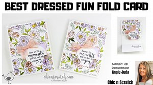 10K views · 406 reactions | Best Dressed Fun Fold Card featuring the Peaceful Moments Stamp Set and Dressed To Impress Stamp Set. | Chic' n Scratch | Facebook