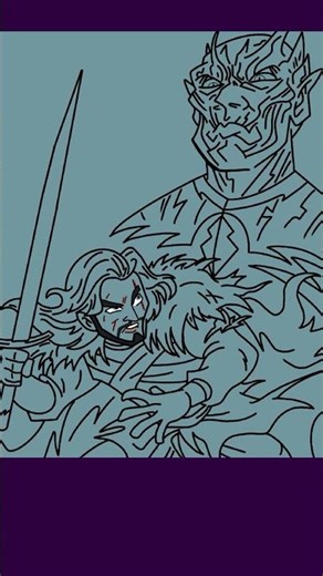 Drawing Jon Snow & Night King in Procreate (Timelapse)