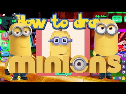 HOW TO DRAW MINIONS (KEVIN) - STARVING ARTIST / ROBLOX