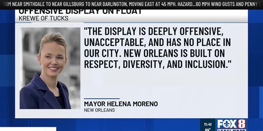 Krewe of Tucks captain vows ‘severe’ consequences after offensive float image sparks outrage