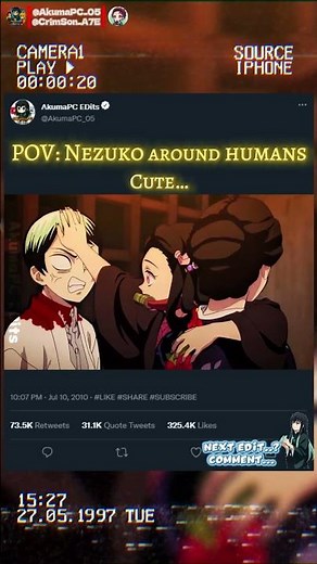 POV: Nezuko Around Humans vs Demons #demonslayer