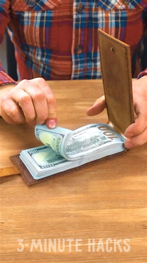 29K views · 79 reactions | Amazing DIY leather wallet DIY | 3-Minute Hacks | Facebook