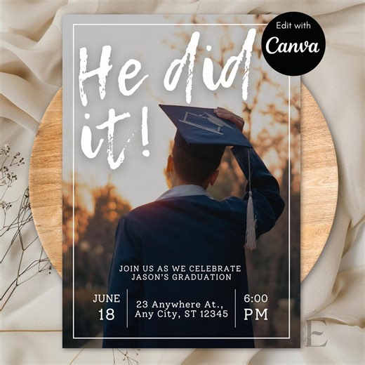 Photo Graduation Invite, High School Grad, College Graduation - Etsy