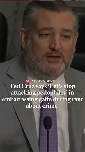 Ted Cruz made an embarrassing gaffe at a Senate hearing on Tuesday when he told his fellow lawmakers to “stop attacking pedophiles.” The senator did not correct himself after the error and instead moved on to discuss Donald Trump’s decision to deploy the National Guard in Washington, D.C. | The Independent
