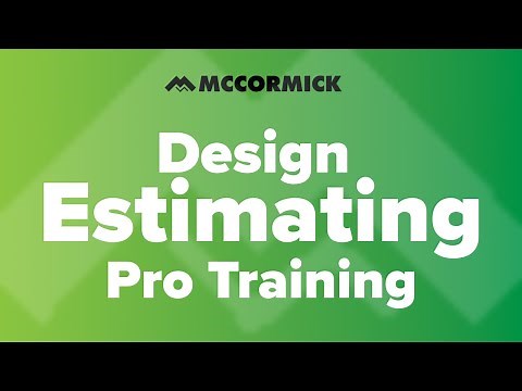 Design Estimating Pro Training - McCormick Systems