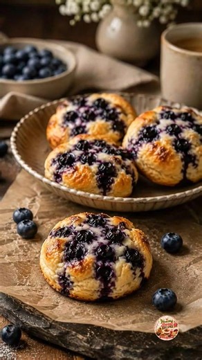Healthy Blueberry Cottage Cheese Breakfast Rounds #usafoodie # #americanfood #recipe #easyrecipes