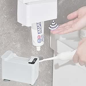 Automatic Toothpaste Dispenser, 2024 New Upgraded Smart Sensor Toothpaste Dispenser, USB Rechargeable & 3 Level Electric Toothpaste Dispenser, Tabletop etc for Multiple Usage (White)
