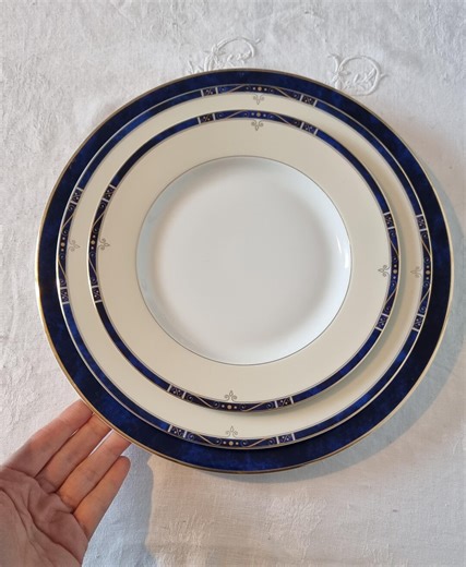 Exclusive 18-piece Limoges Porcelain Dinnerware Set by Philippe Deshoulières, Scala and Indienne Bleu Models - Etsy