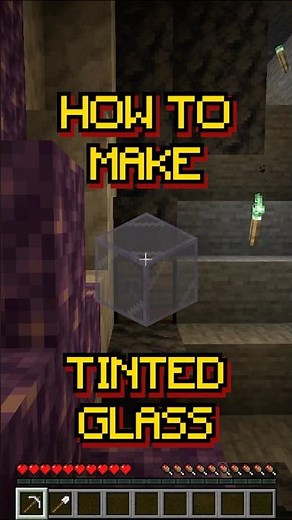 Minecraft: How to make Tinted Glass | Recipe 165