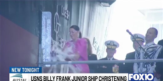 Austal USA in Mobile christens its first steel ship