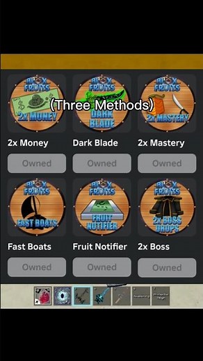 How to Get Gamepasses in Blox Fruits (Free & Paid!) #bloxfruits #roblox #shorts