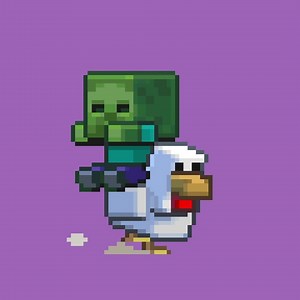 Minecraft on Instagram: "Don't underestimate the chicken jockey! While it may look charmingly cute, this unholy alliance between baby zombie and chicken actually makes for one fowl creature! 🐓"