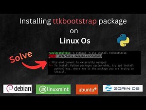 Installing ttkbootstrap (tkinter) Python GUI package on Debian Linux Systems Tutorial