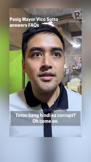 2.5M views · 64K reactions | TOTOO BANG HINDI KA CORRUPT? Rappler catches up with Pasig City's reelectionist mayor Vico Sotto to ask him the questions his opponents often throw at him. He also responds to rival Sarah Discaya's challenge to a public debate. #PHvote READ: https://www.rappler.com/philippines/elections/pasig-why-good-governance-taken-against-mayor/ | Rappler | Facebook