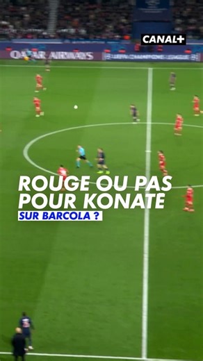 Action très limite de Konaté sur Barcola