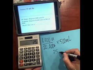 Heparin drip calculations