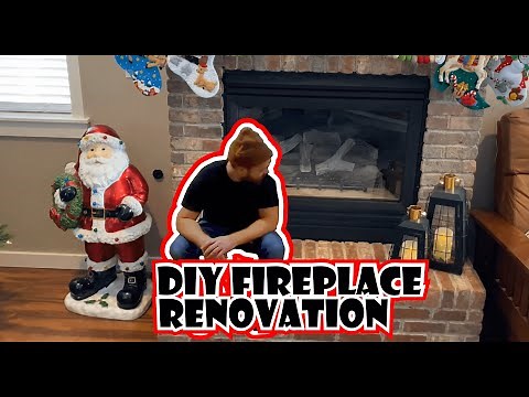 DIY Fireplace Make Over // Installing Brick Veneer and Building a Hearth