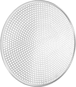 Happyyami 16 Inch Round Pizza Pan with Holes Stainless Steel Mesh Baking Screen Tray for Oven Home and Restaurant Use