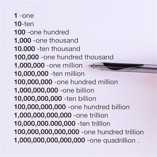 68M views · 253K reactions | Reading numbers from one to quadrillion!   | Rush Brush | Facebook