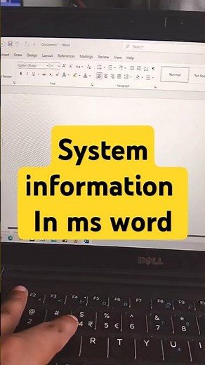 How to open the system information in ms word with this pro tips #shortcutkeys #msword #windows