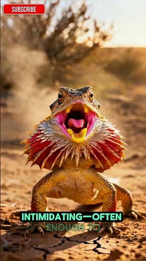 Frilled Lizard: The Real-Life Mini Dragon! 🦎🔥 #wildlifefacts #wildlife #naturefacts