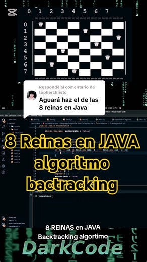 8 Reinas en JAVA algoritmo bactracking #java #engineering #programacion