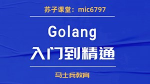Golang从入门到精通视频教程[马士兵教育]-go语言快速入门必看