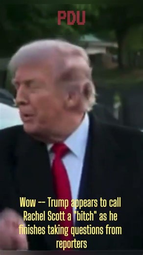 Trump appears to call Rachel Scott a "bi*ch" as he finishes taking questions from reporters #shorts