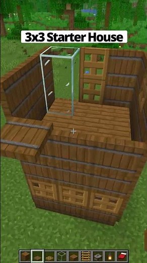 3X3 Starter House in Minecraft #shorts #minecraft