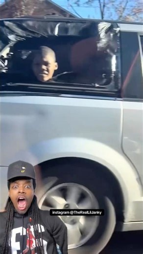 Ain't no way this boy did this to his mom car back window