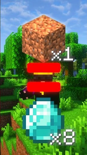 How To Get 8 Diamonds From 1 Dirt Block In Minecraft