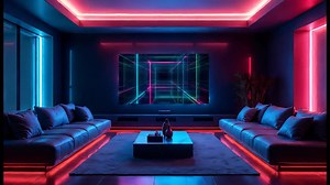 Neon Infinity Loop Video Background: Calm Modern Virtual Stream (MP4 & MOV Digital Download) - Etsy