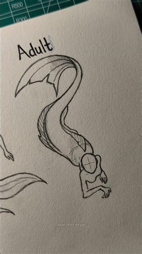 How to draw Mermaid (child, teen, adult) #tutorial #howtodraw #sketch #mermaid #art #drawing